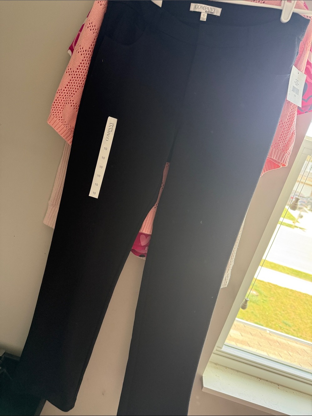 ELLEN TRACY COMPANY Black BOOT CUT dress PANTS SLACK Trousers WOMENS 10 NWT work